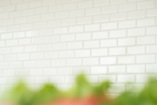 Rivestimento per vasca a mosaico in ceramica mattone bianco opaco MOS24-03WM_f