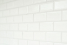 Rivestimento per vasca a mosaico in ceramica mattone bianco opaco MOS24-03WM_f