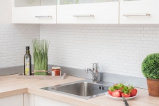 Rivestimento per vasca a mosaico in ceramica mattone bianco opaco MOS24-03WM_f