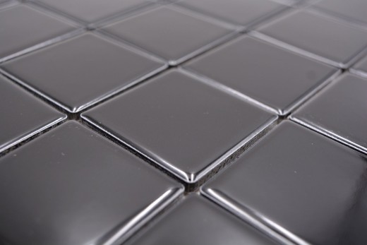 Piastrella a mosaico in ceramica nera lucida Backsplash cucina MOS16B-0301_f