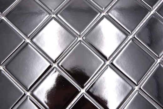 Piastrella a mosaico in ceramica nera lucida Backsplash cucina MOS16B-0301_f