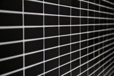 Mosaico ceramico aste nero opaco mosaico parete cucina MOS24-0311_f