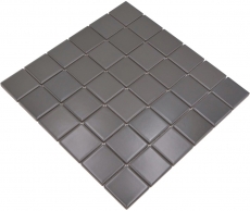 Piastrella a mosaico ceramica grigio metallo opaco backsplash cucina backsplash MOS16B-0211_f