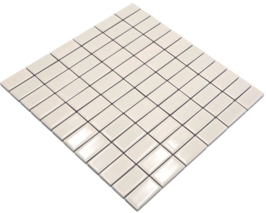 Piastrella a mosaico in ceramica tondini beige lucido piastrella WC bagno MOS24D-1902_f