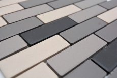 Piastrella a mosaico in ceramica beige chiaro grigio mattone non smaltato piatto doccia piastrella per pavimento MOS26-0206-R10_f