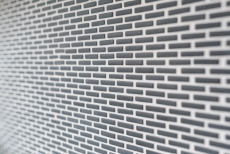 Piastrella di mosaico ECO GLAS Brick Smalto nero opaco MOS140-B21B_f | 10 tappetini di mosaico