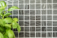Piastrella a mosaico ECO GLAS nero antracite MOS360-03_f | 10 tappetini a mosaico