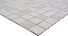 Mosaico piastrelle vetro bianco piastrelle bagno piastrelle doccia alzatina piastrelle specchio MOS52-0103_f | 10 mosaico tappetini