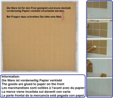 Mosaico per piscina tessere di vetro azzurro blu carta-legante MOS52-0402_Papier_f | 10 tessere di mosaico