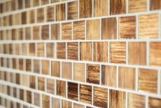Piastrella di mosaico Mosaico di vetro Cristallo smerigliato vetro marrone chiaro opaco smerigliato MOS78-CF85_f