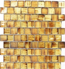 Piastrella di mosaico Mosaico di vetro Cristallo smerigliato vetro marrone chiaro opaco smerigliato MOS78-CF85_f