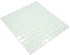Piastrella di mosaico Bianco traslucido con sfumature verdi Mosaico di vetro Cristallo BAD WC Cucina MOS60-0102_f | 10 tappetini di mosaico