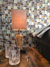 Trasparente cristallo mosaico vetro mosaico argento marrone muro piastrelle backsplash cucina doccia bagno_f | 10 mosaico tappetini