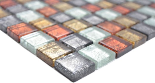 Trasparente cristallo vetro mosaico oro argento nero rosso struttura muro piastrelle backsplash cucina bagno MOS88-71739_f | 10 mosaico tappetini