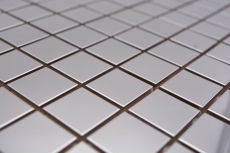 Mosaico in acciaio inox argento acciaio lucido alzatina per cucina MOS129-23G_f