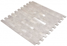 Campione a mano in vinile composito effetto pietra Grigio cemento/Argento mosaico di piastrelle per pareti - Campione a mano