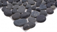 Piastrella a mosaico fiume ciottolo pietra ciottolo arco grigio scuro MOS30-0208_f