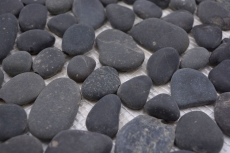 Piastrella a mosaico fiume ciottolo pietra ciottolo arco grigio scuro MOS30-0208_f