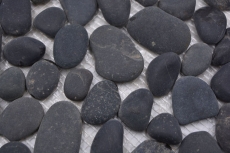 Piastrella a mosaico fiume ciottolo pietra ciottolo arco grigio scuro MOS30-0208_f