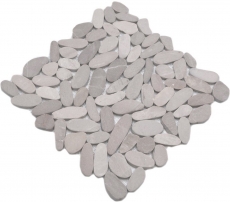 Piastrella a mosaico Ciottolo di fiume Ciottolo di pietra beige chiaro Ciottolo tagliato TAN 5 7 MOS30-IN10_f