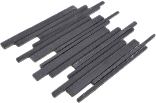 Piastrella a mosaico ardesia pietra naturale aste ardesia rivestimento parete nero MOS34-0225_f