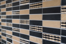Piastrella di mosaico marmo pietra naturale rettangolo pietra scultura oro nero MOS40-STN79_f