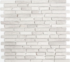Piastrella a mosaico marmo pietra naturale mattone marmo grigio strisce backsplash piastrelle MOS40-MOSBrick2012_f