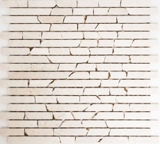 Piastrella a mosaico Marmo Pietra naturale bianco Brick Botticino Anticato Alzatina per cucina MOS40-0102_f