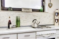 Piastrella a mosaico Marmo Pietra naturale bianco Brick Botticino Anticato Alzatina per cucina MOS40-0102_f