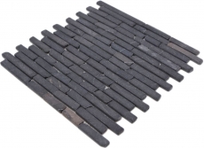 Piastrella di mosaico in marmo pietra naturale grigio antracite Nero Marquina MOS40-0125_f