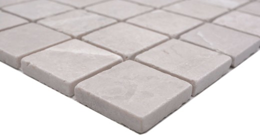 Piastrella di mosaico in marmo pietra naturale avorio Botticino Marmo Antico MOS36-0106_f