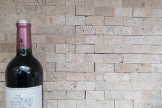 Piastrella a mosaico Travertino pietra naturale beige Brick Splitface Chiaro Travertino 3D MOS43-46248_f