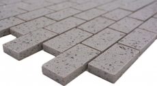 Piastrelle a mosaico quarzo composito pietra artificiale Brick Artifical grey MOS46-0204_f