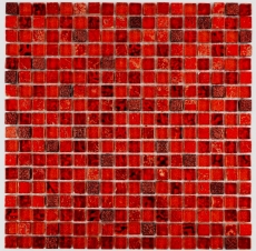 Piastrella di mosaico Rosso traslucido Mosaico di vetro Cristallo Resina rosso BAGNO WC Cucina MOS92-0904_f