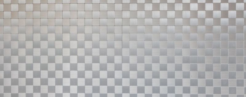 Piastrelle a mosaico per cucina autoadesive in alluminio argento metallo MOS200-22M25_f