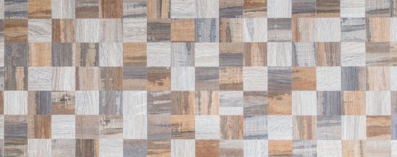 Piastrelle a mosaico per cucina autoadesive alluminio grigio beige metallo effetto legno MOS200-2422_f