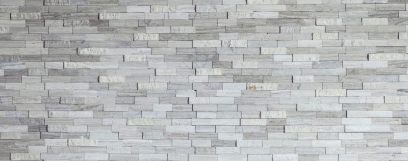 Piastrelle di mosaico per cucina autoadesive marmo pietra naturale grigio bianco crema pietra naturale bianco legno MOS200-0120_f