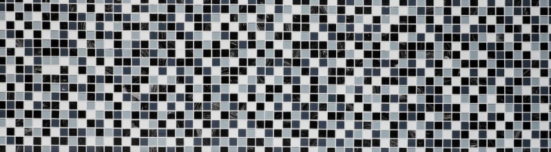 Piastrelle di mosaico per cucina autoadesive bianco grigio nero mosaico di vetro grigio nero bianco MOS200-4CM28_f