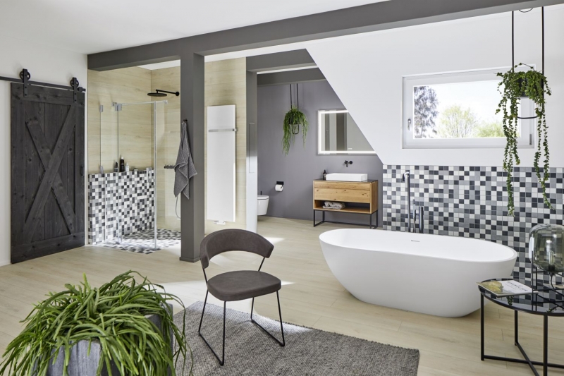 Mosaico ceramico bianco antico grigio antracite piastrella da parete cucina bagno MOS14-0123_f