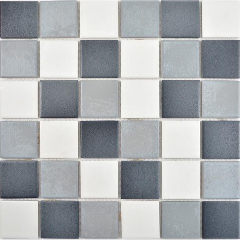 Mosaico ceramico bianco antico grigio antracite piastrella da parete cucina bagno MOS14-0123_f