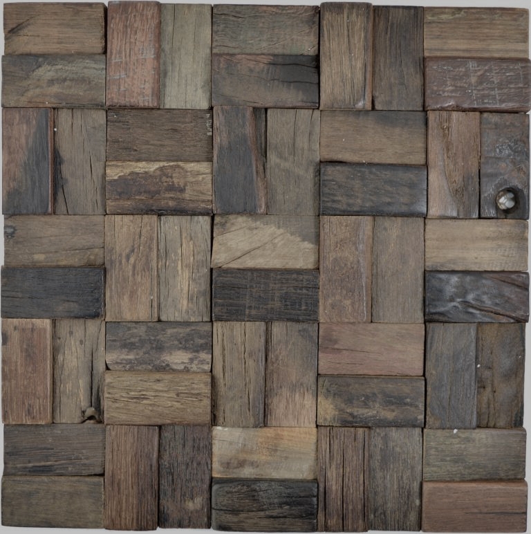 Mosaico in legno parquet boot OLD Wood Legno FSC mosaico piastrelle muro backsplash cucina bagno MOS160-25_f