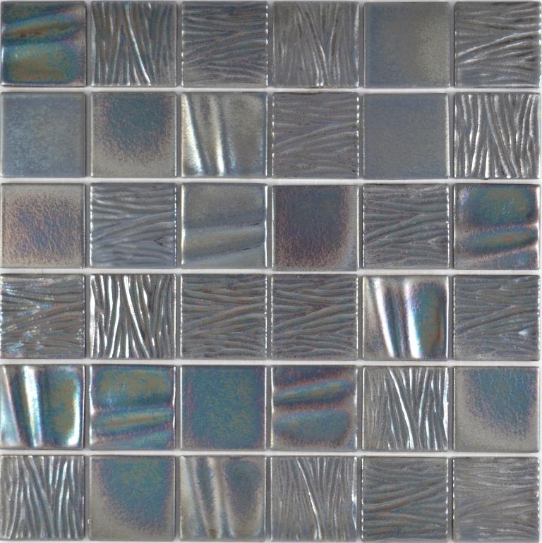 Mosaico ceramico Kanaan nero piastrelle mosaico muro backsplash cucina bagno MOS14-0003_f