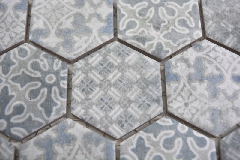 Ceramica mosaico esagono blu piastrelle di mosaico muro piastrelle backsplash cucina bagno MOS11H-0004_f