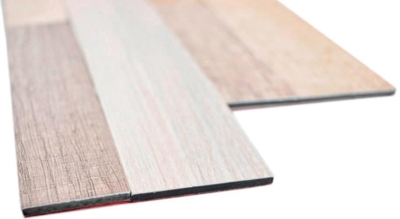 pannello murale autoadesivo alluminio metallo legno aspetto luce retro muro pannello murale cucina piastrelle backsplash MOS200-W2211_f