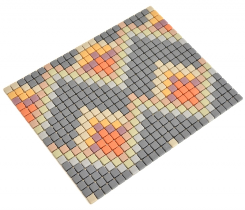 MOSAICO IN VETRO decoro grigio chiaro opaco mosaico piastrelle parete backsplash cucina bagno MOS140-RO4_f