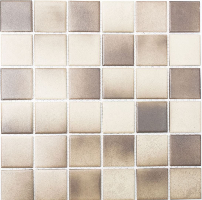 Piastrella a mosaico in ceramica BROWN BEIGE MIX SLIP-RESISTANT alzatina cucina MOS16-1211-R10_f
