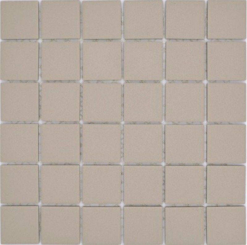 Piastrella di mosaico in ceramica beige chiaro magnolia non smaltata RUTSCHEMMEND MOS14B-1211-R10_f