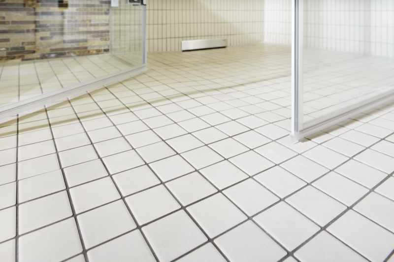 Piastrella di mosaico in ceramica beige chiaro magnolia non smaltata RUTSCHEMMEND MOS14B-1211-R10_f
