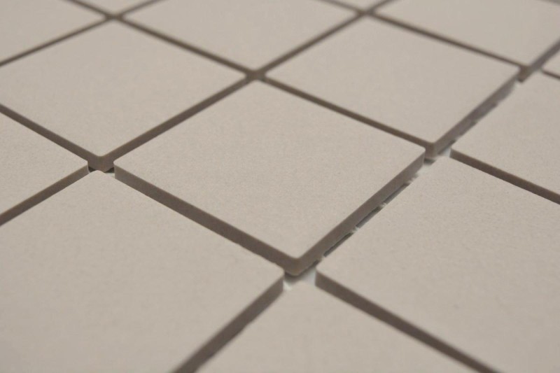 Piastrella di mosaico in ceramica beige chiaro magnolia non smaltata RUTSCHEMMEND MOS14B-1211-R10_f