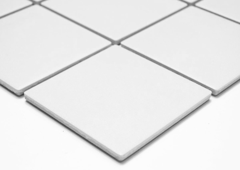 Piastrella a mosaico in ceramica bianca per piatto doccia MOS22-0102-R10_f